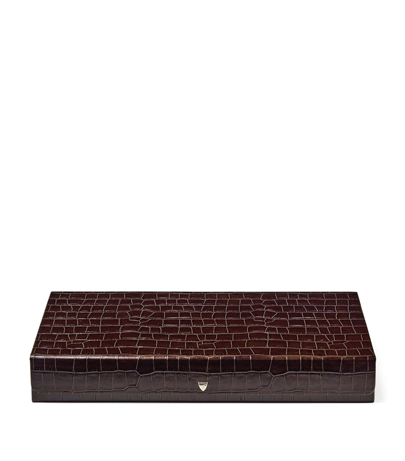 Aspinal of London leather backgammon set - British product