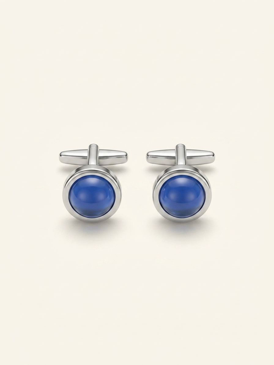 Cartier Ballon Bleu palladium-plated sterling silver cufflinks, imported from the UK