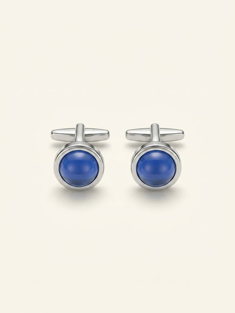 Cartier Ballon Bleu palladium-plated sterling silver cufflinks, imported from the UK
