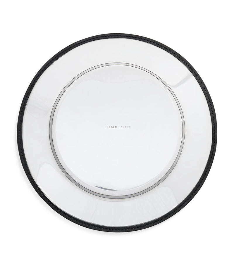 Ralph Lauren Leather Wyatt charger plate 34cm, imported from the UK