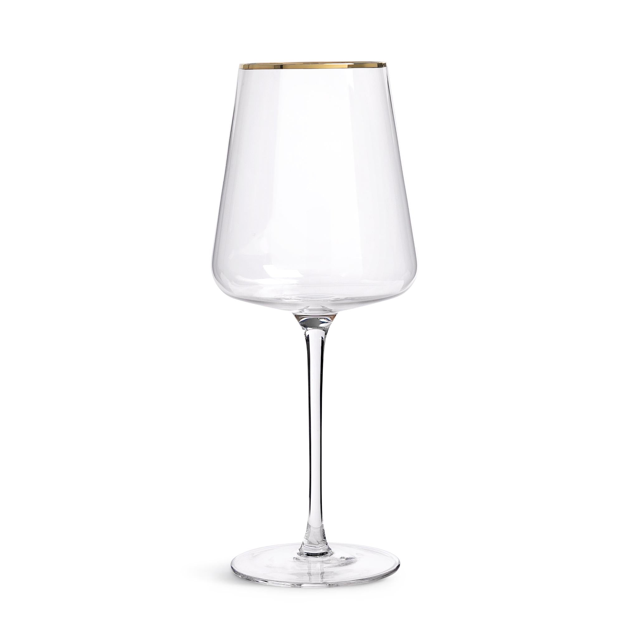 Habitat Gold Rim Wine Glass GOODS Sainsburys   