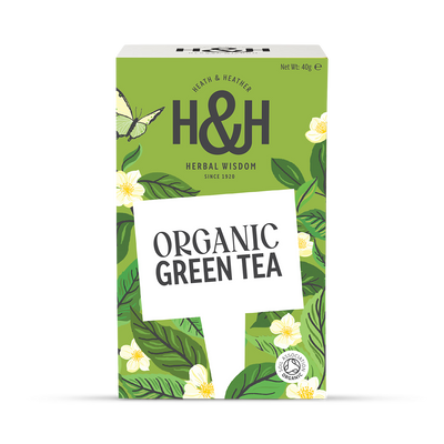 Holland & Barrett Heath & Heather Organic Green Tea Tea Bags 20- Buy online at McGrocer