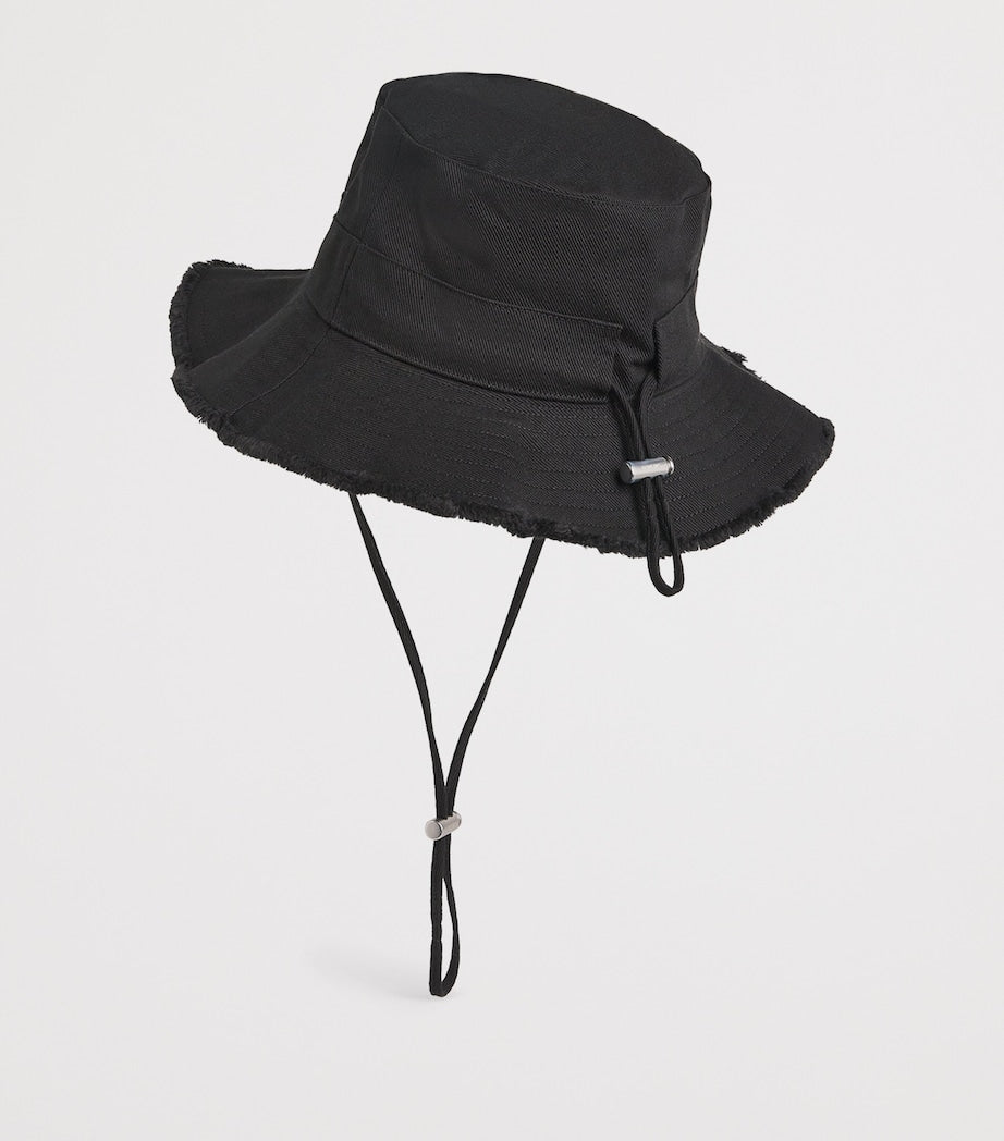 Jacquemus Artichaut bucket hat with logo plaque in cotton (British brand)