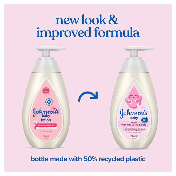 Johnson's Baby Lotion Coconut Oil 500ml, imported from the UK