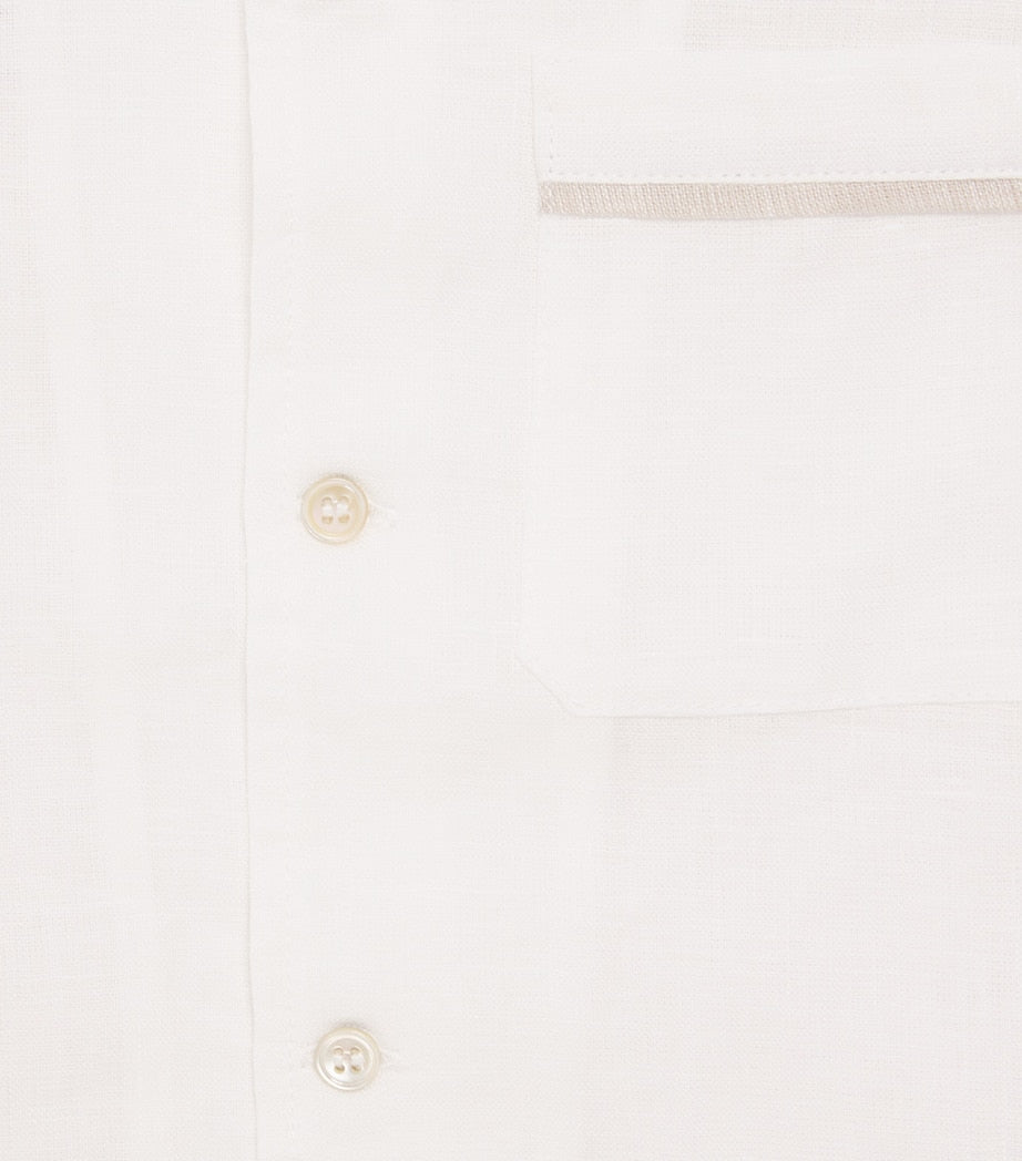 Eleventy Kids linen button-up shirt for children, short sleeves, ages 2-16 - British product