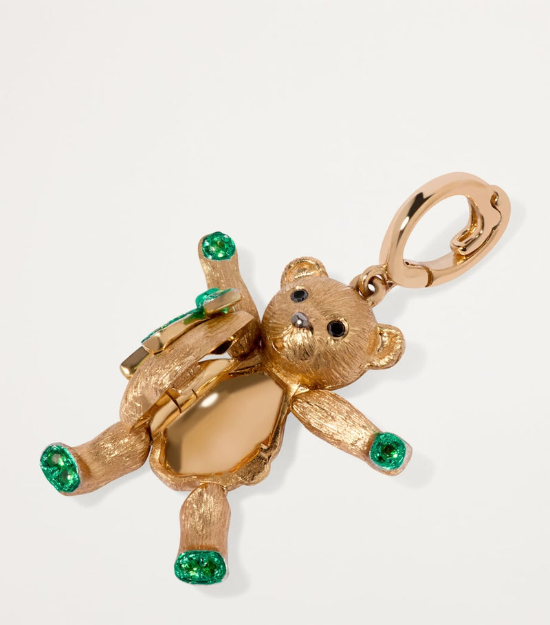 Annoushka teddy bear charm with tsavorite and diamonds, imported from the UK