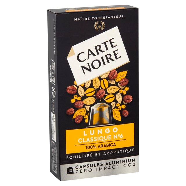 Carte Noire No 8 Lungo Nespresso Compatible Coffee Capsules   10 per pack GOODS M&S   