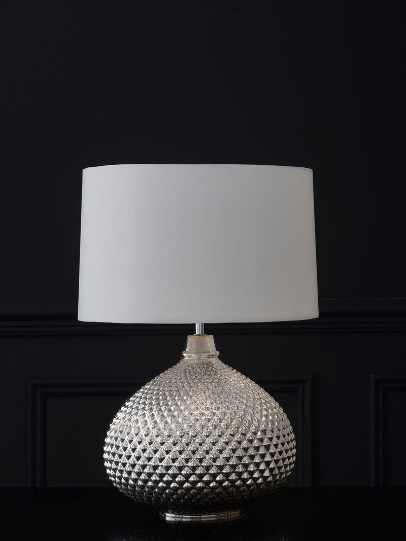 Chrome Glamour Dual Light Large Table Lamp