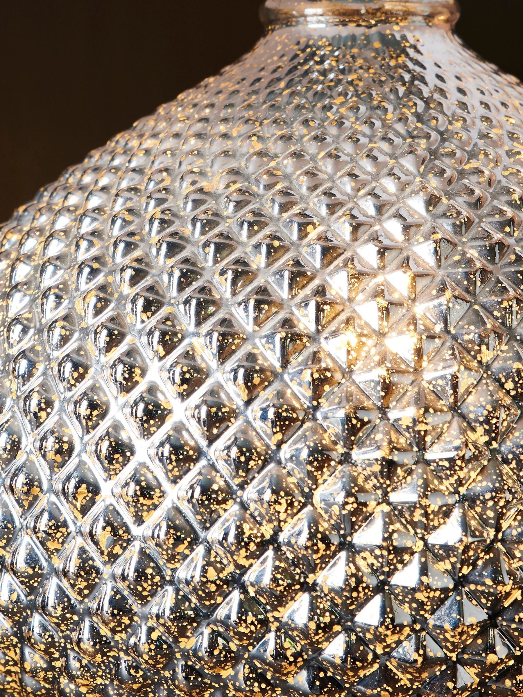 Chrome Glamour Dual Light Large Table Lamp