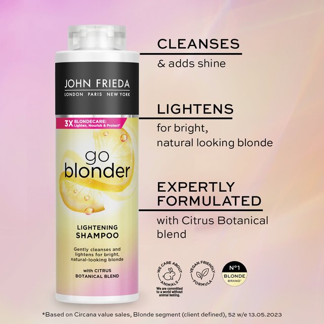 John Frieda Sheer Blonde Go Blonder Lightening Shampoo   500ml GOODS M&S   