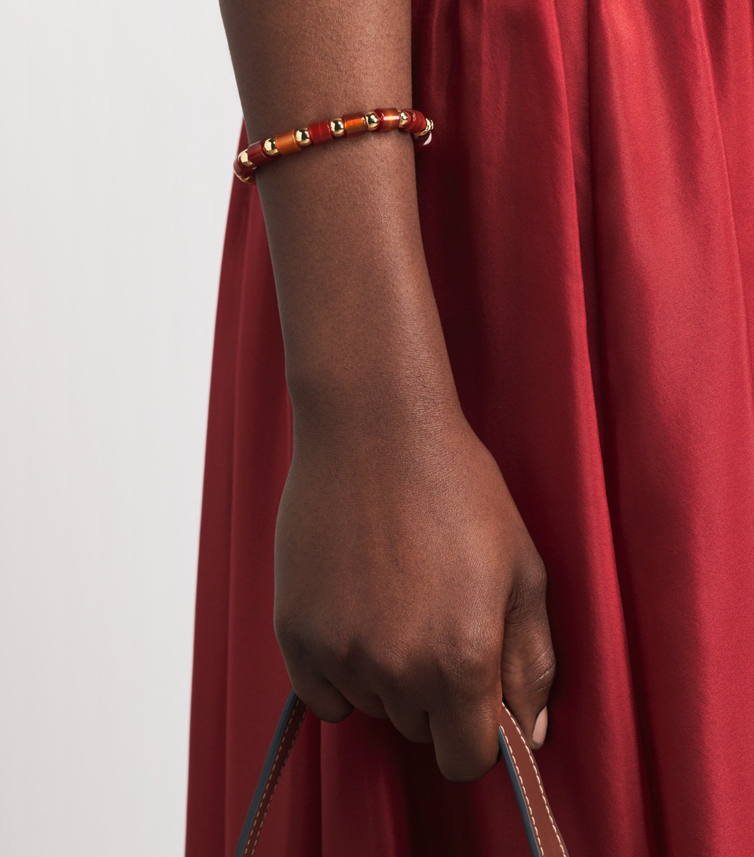 Eddie Borgo gold-plated carnelian Marcy bracelet, imported from the UK