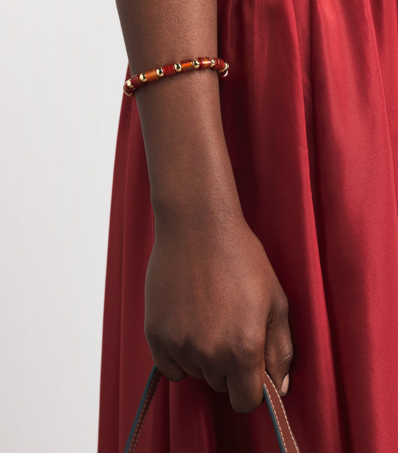 Eddie Borgo gold-plated carnelian Marcy bracelet, imported from the UK
