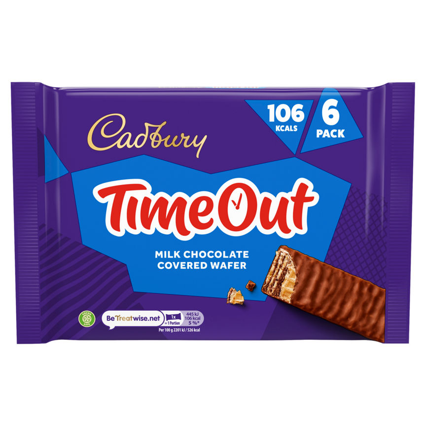 Cadbury Timeout Wafer Milk Chocolate Bars Multipack GOODS ASDA   