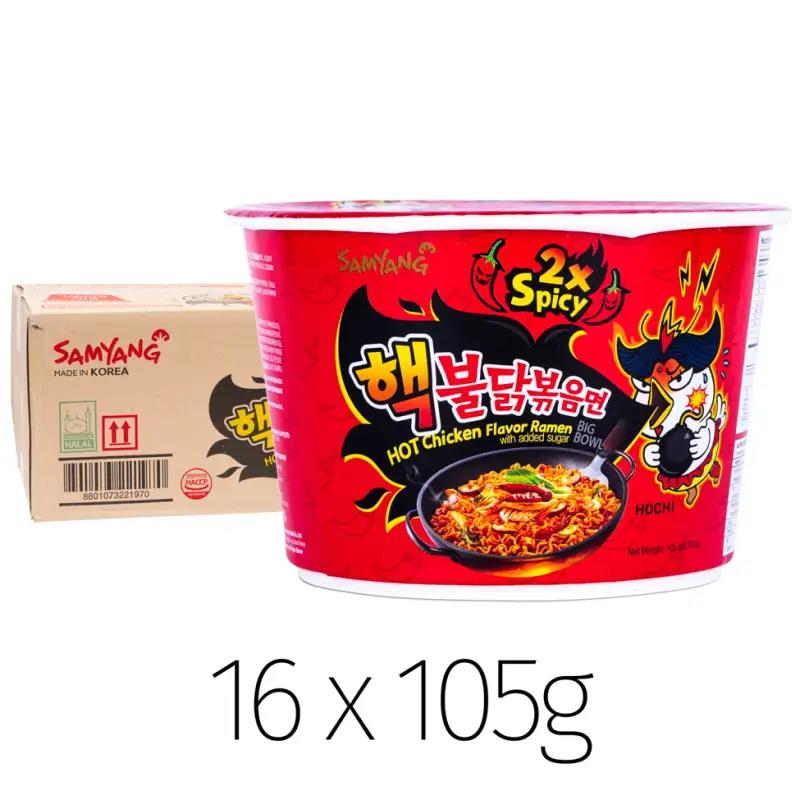 Samyang Buldak 2x spicy ramen big bowl 16 pack - British product
