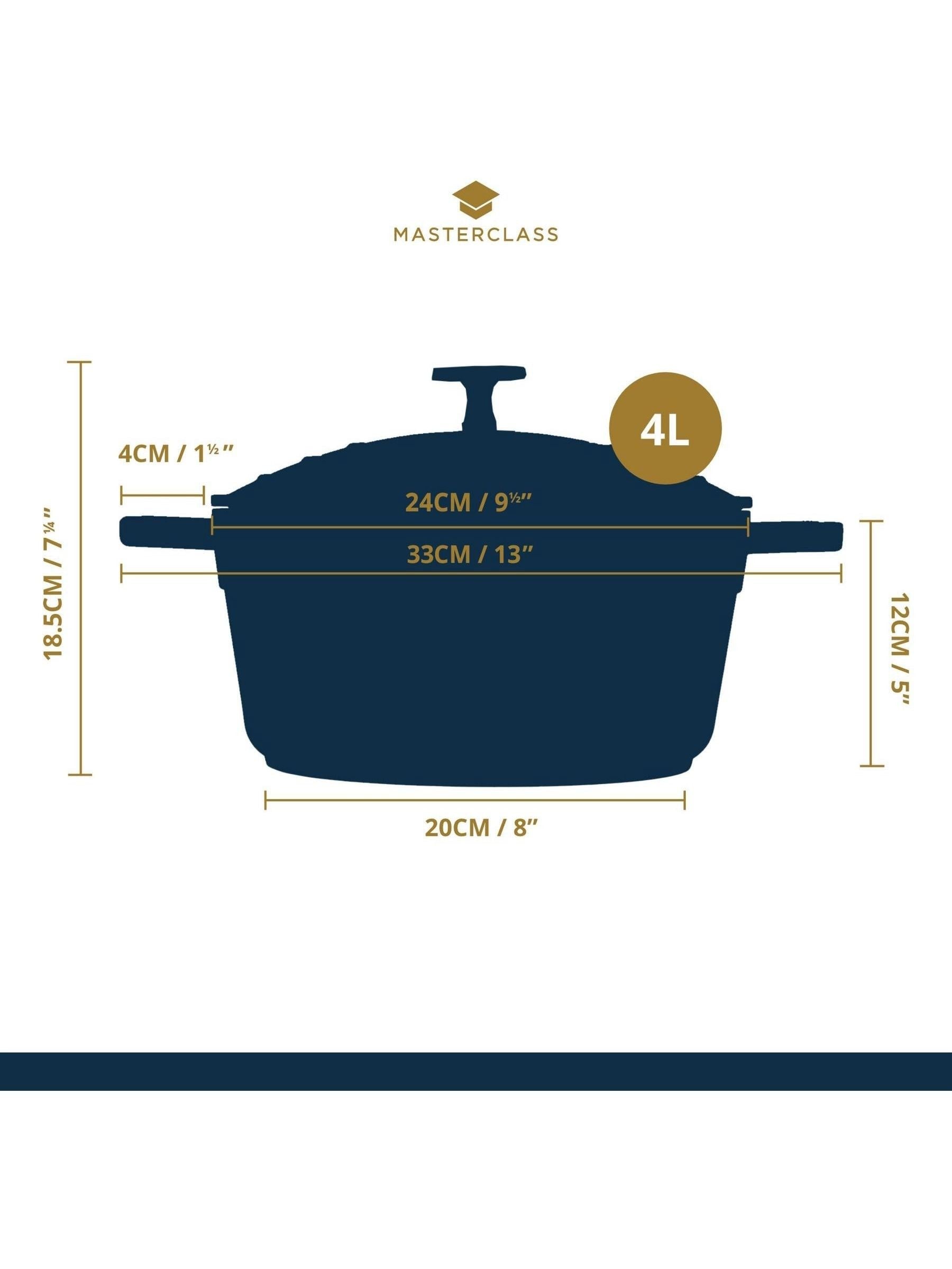 Masterclass Grey casserole dish 4L, imported from the UK