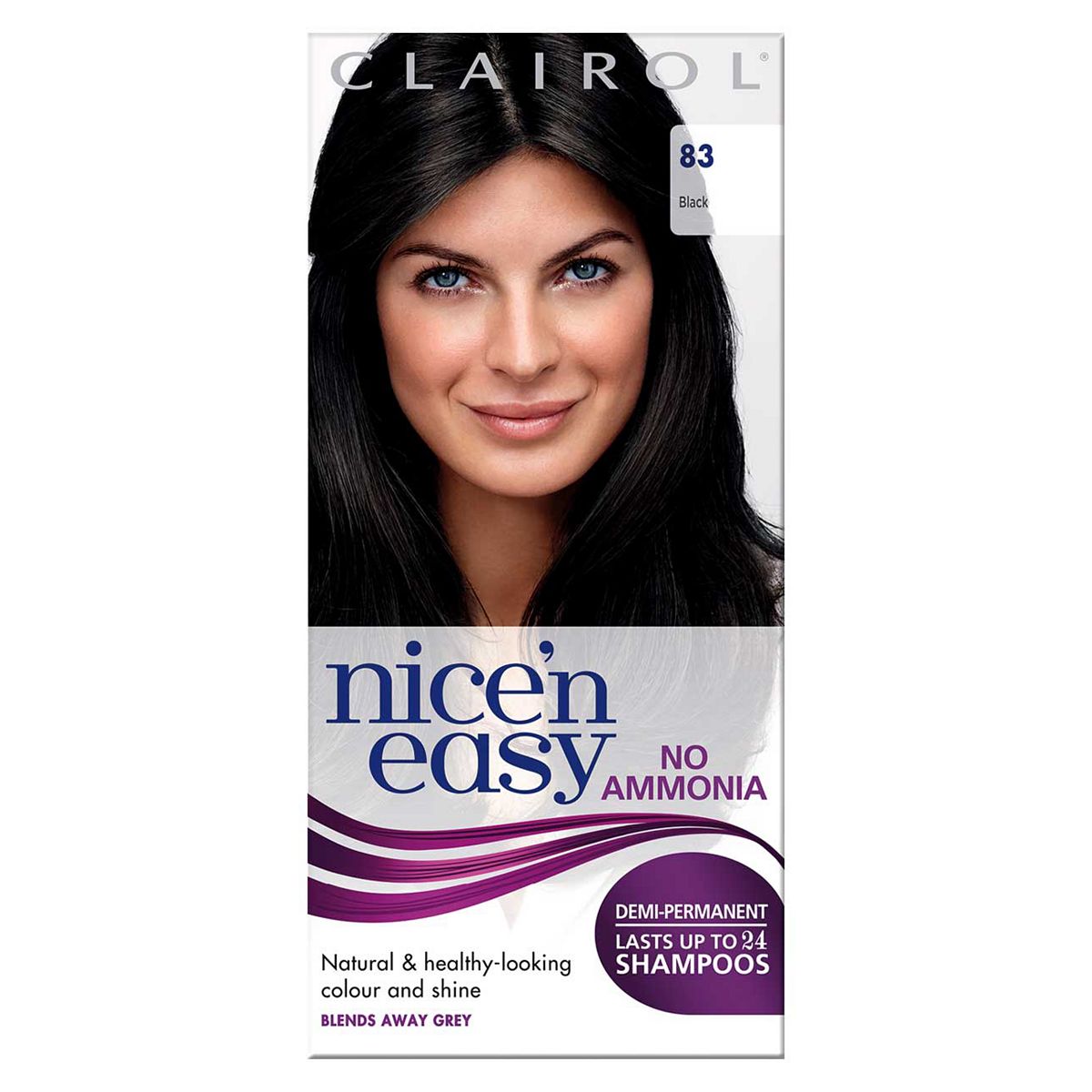 Clairol Nice'n Easy No Ammonia Semi-Permanent Hair Dye 83 Black GOODS Boots   