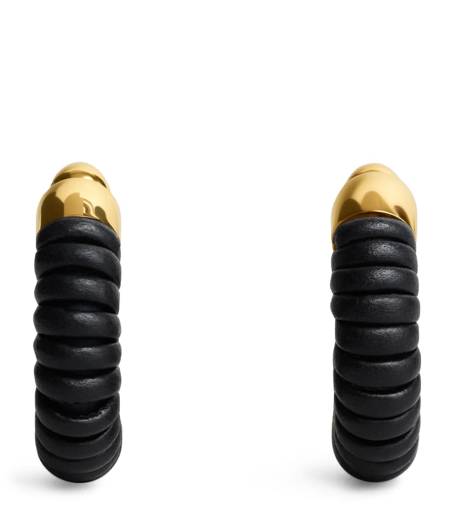 Alaïa lambskin tubular hoop earrings, UK version