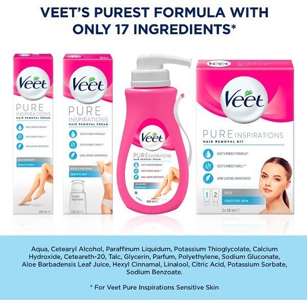 Veet Pure Hair Removal Cream Legs & Body Sensitive 200ml