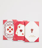 Harrods heart card with removable metal pin (British brand)
