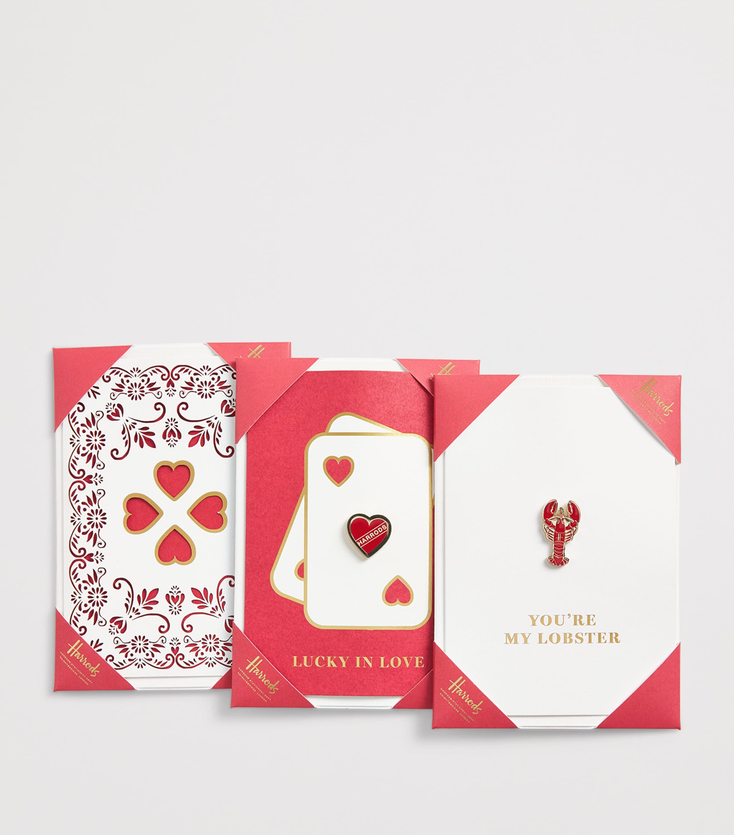 Harrods lobster pin badge card - British product