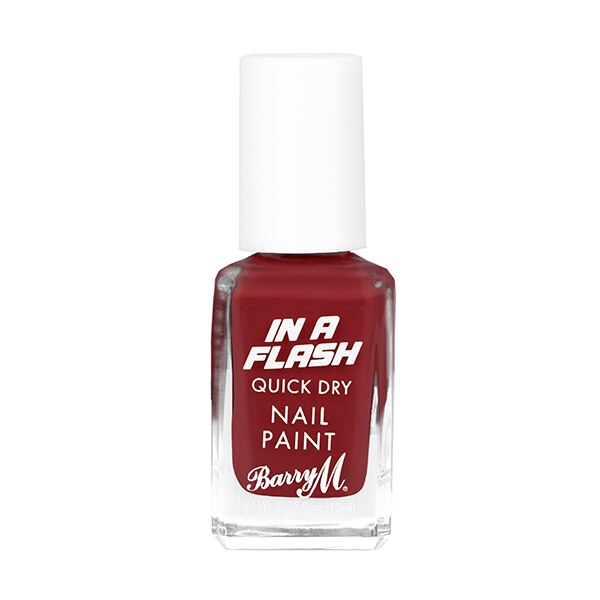 Barry M In A Flash Quick Dry Nail Paint - Turbo Terracotta GOODS Superdrug Maroon Motion  