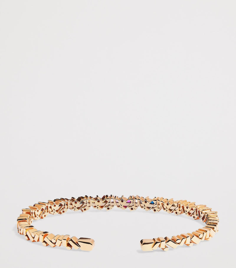 Suzanne Kalan rainbow frenzy bangle with diamonds and sapphires (British brand)