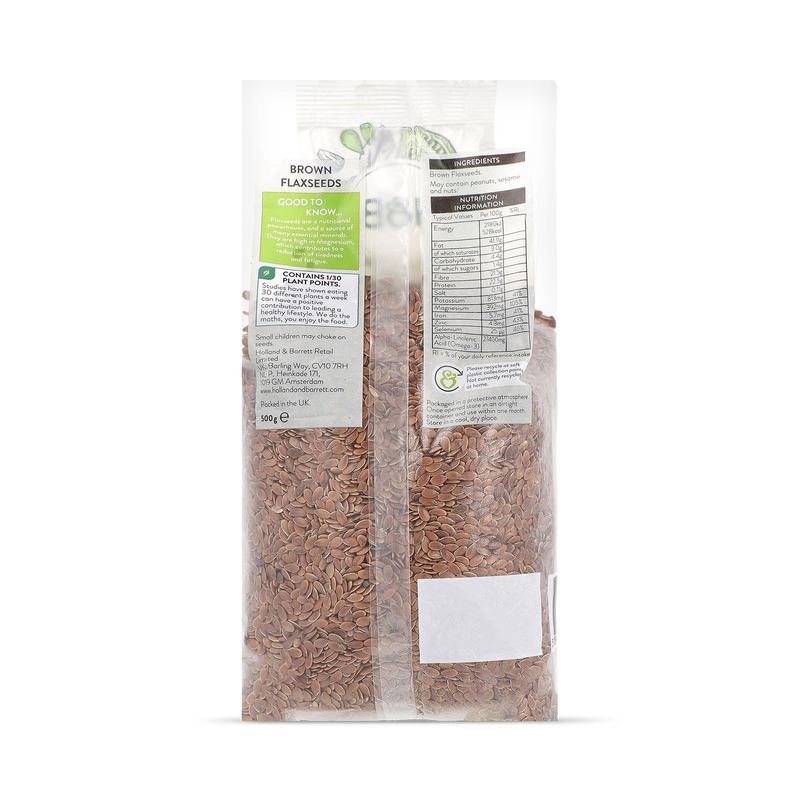 Holland & Barrett brown flaxseed 500g, UK version