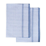 Blue & White Check Tea Towels   2 per pack GOODS M&S   