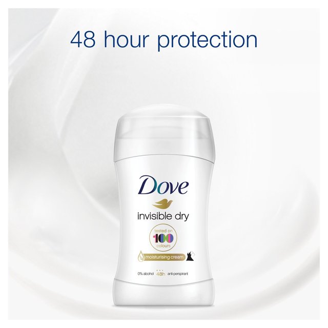 Dove Invisible Dry 48 hours Deodorant Stick for Moisturizing Protection   40ml