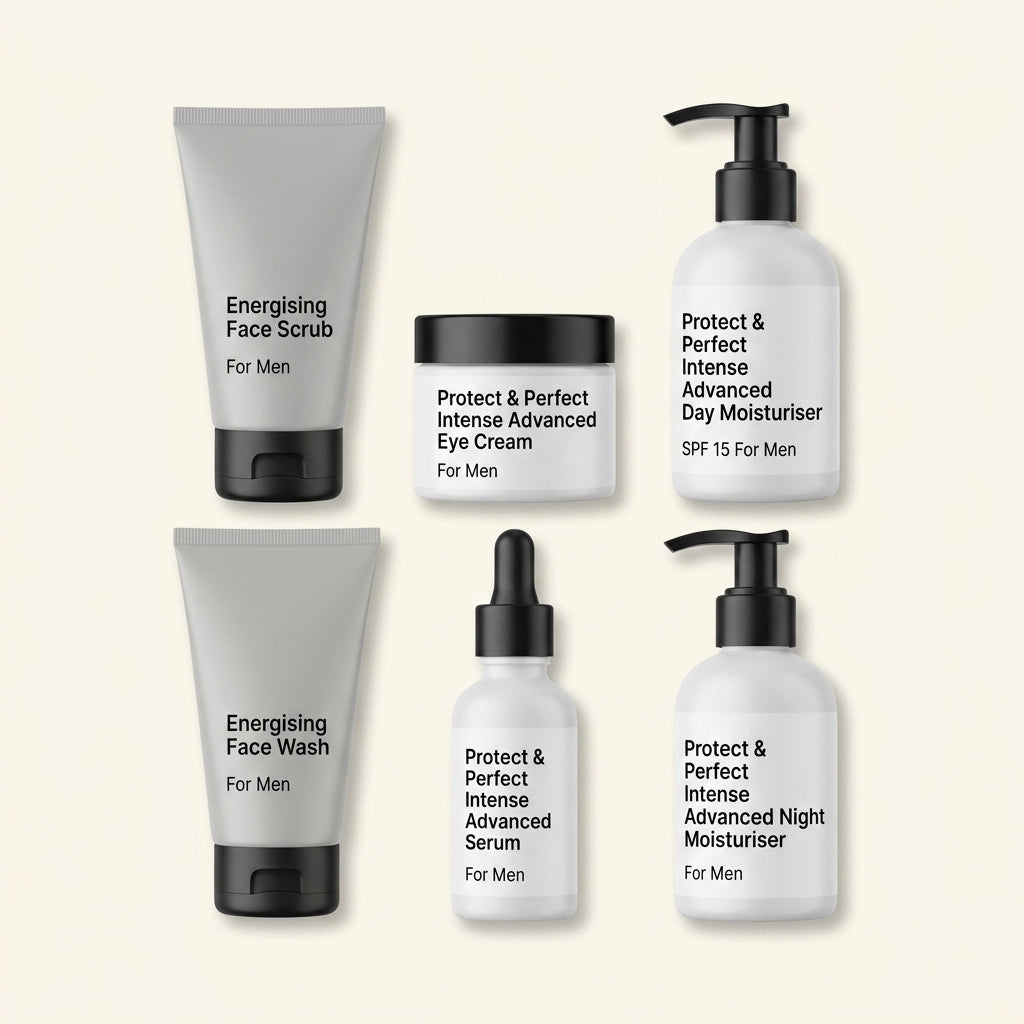 No7 Men's Skincare Regime Bundle 6 Piece Kit, imported from the UK