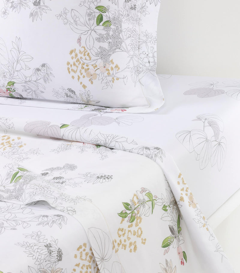 Yves Delorme Orchidee Super King flat sheet (British brand)