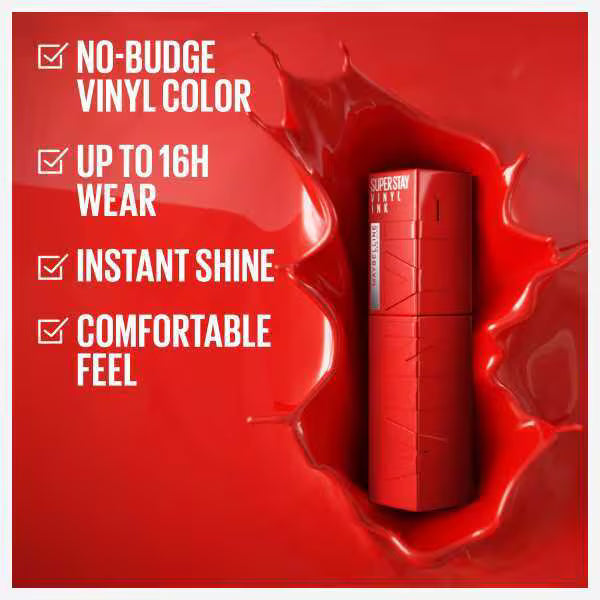 Maybelline Vinyl Ink Liquid Lipstick 40 Witty, imported from the UK