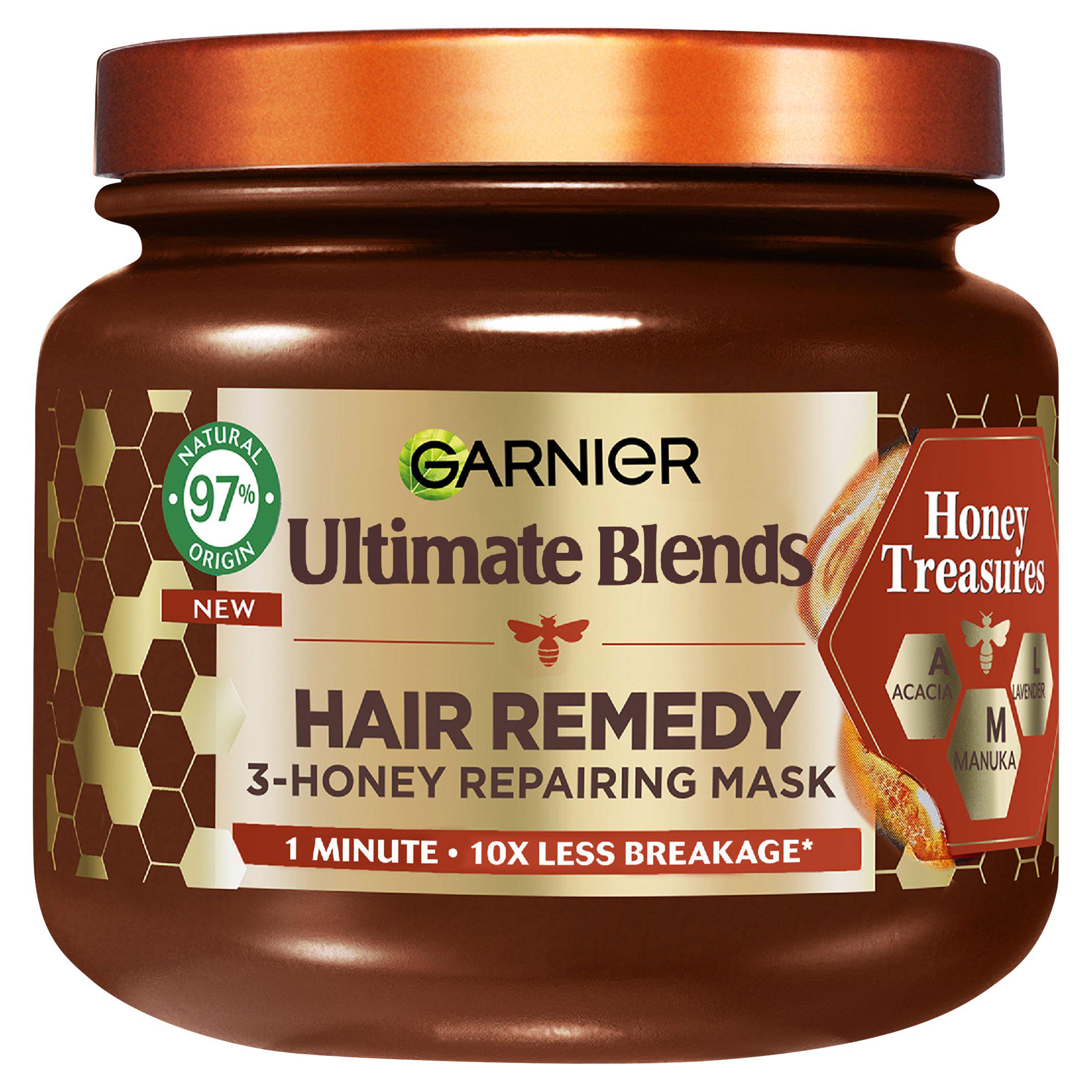 Garnier Ultimate Blends Honey Treasures Reconstructing Hair Remedy Mask For Fragile Hair 340ml GOODS Sainsburys   