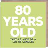 Paper Plane 80 years old birthday card (British brand)