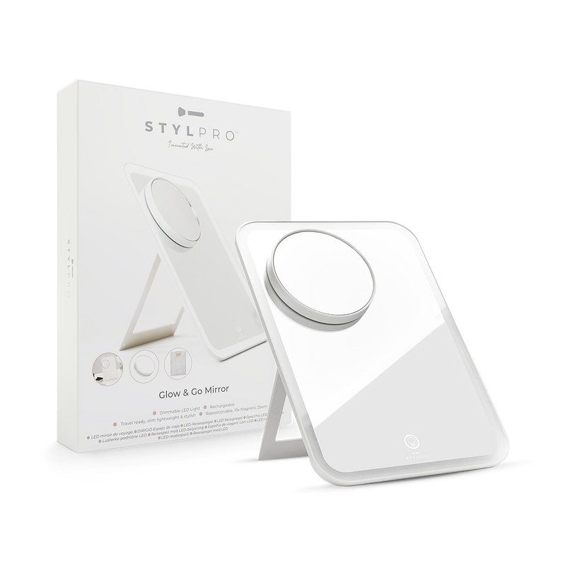 Stylpro Glow and Go travel mirror with LED lights (British brand)