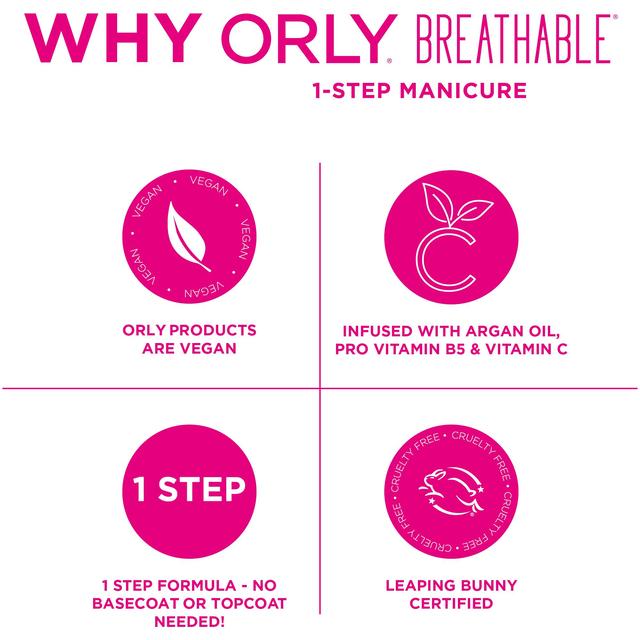 Orly 4 in 1 Breathable Treatment & Colour Nail Polish - Give Me A Break   18ml GOODS M&S   