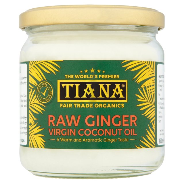 Tiana Fair Trade Raw Ginger Virgin Coconut Oil   350ml