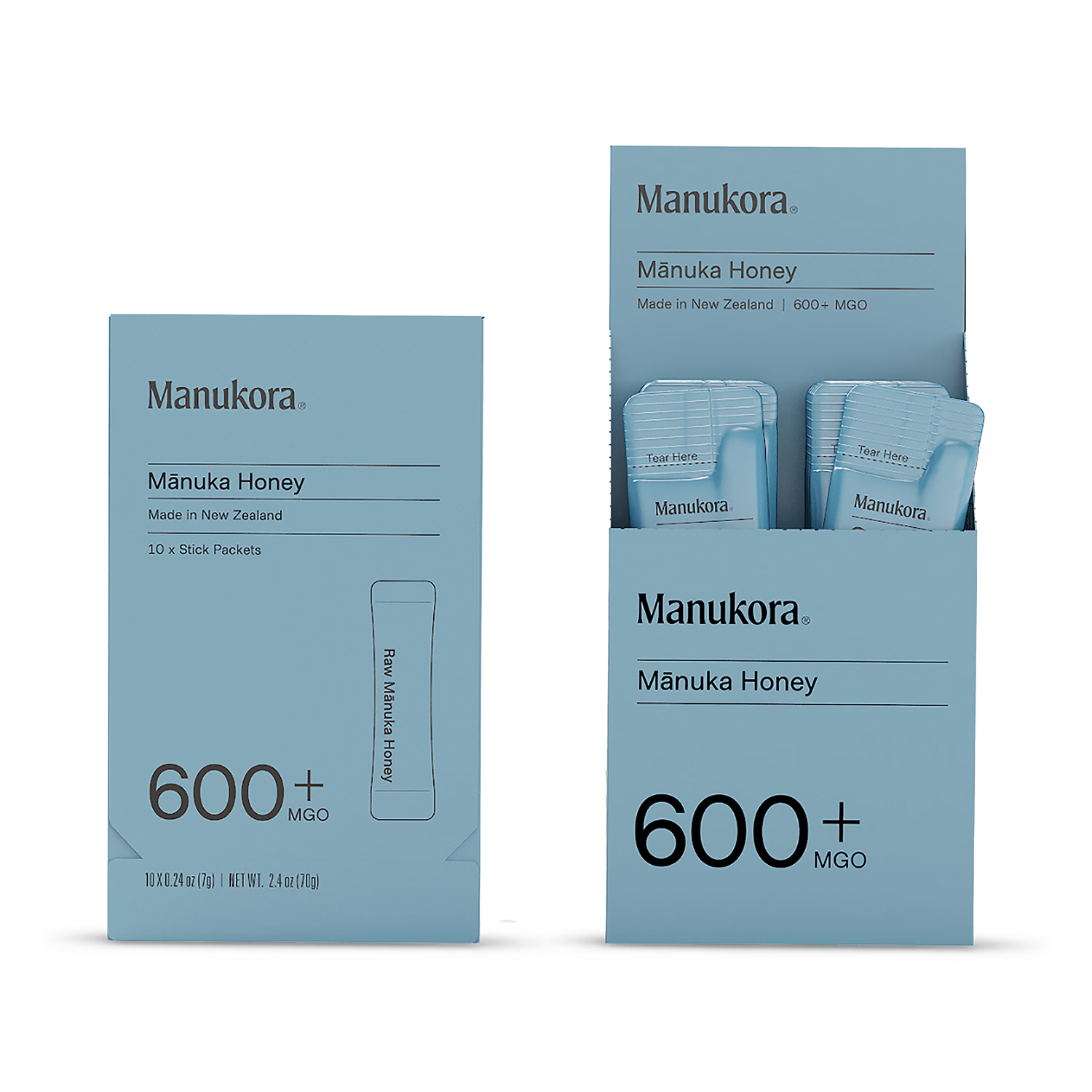 Manukora manuka honey sticks 600+ MGO 10 sachets (British brand)
