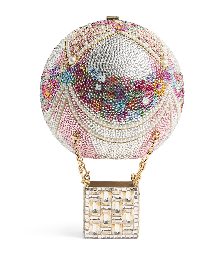Judith Leiber hot air balloon clutch bag with crystals - British product