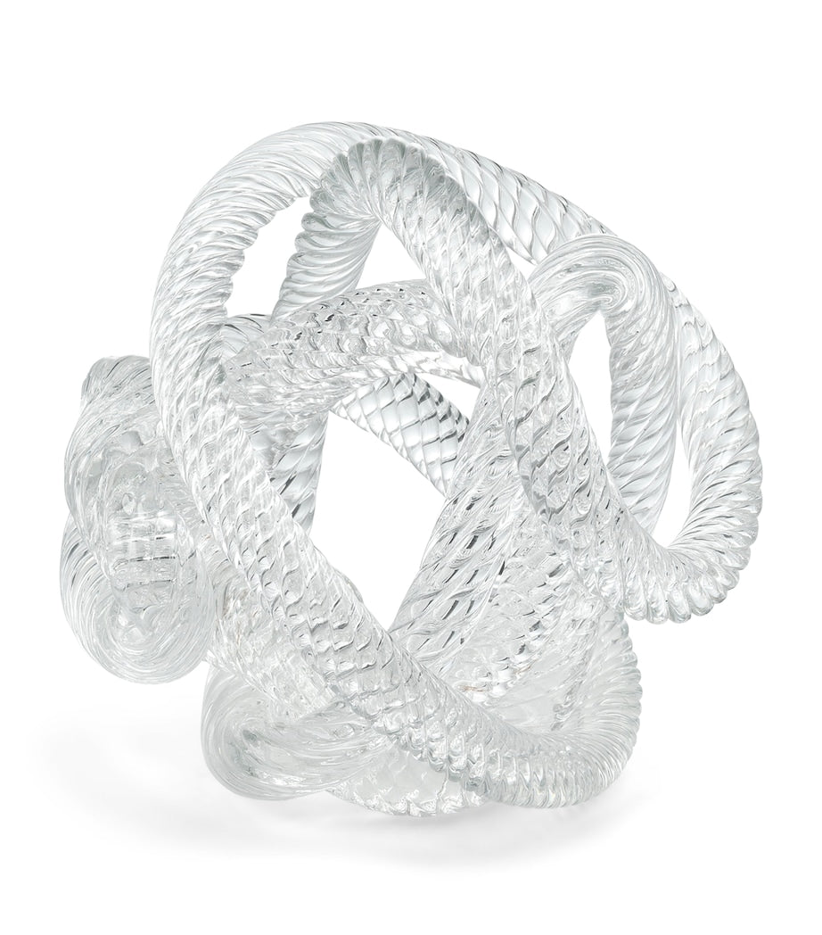 Eichholtz Glas-Schreibtischornament mit Seilmuster 15cm (Britische Marke)