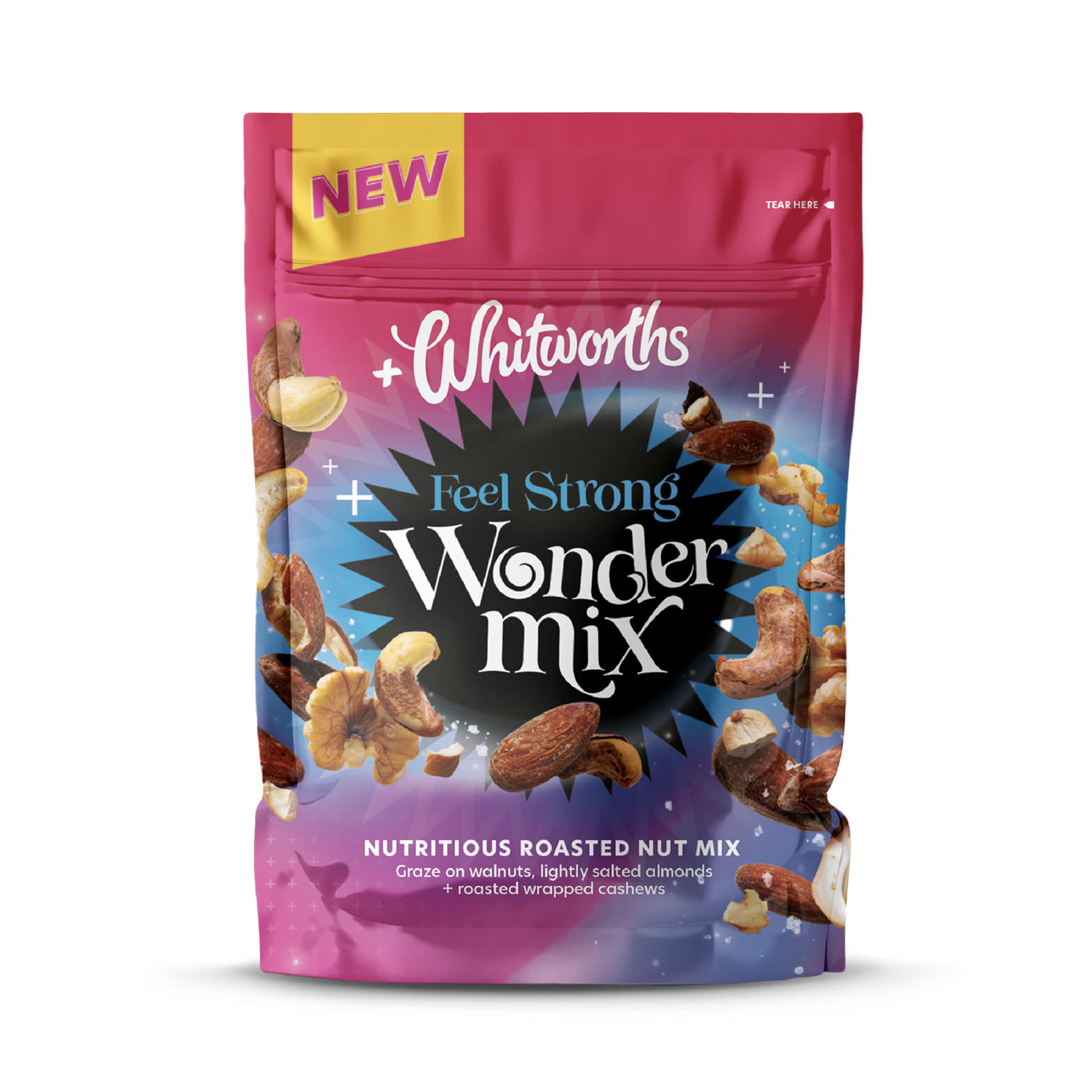 Whitworths Feel Strong nut mix 190g, imported from the UK