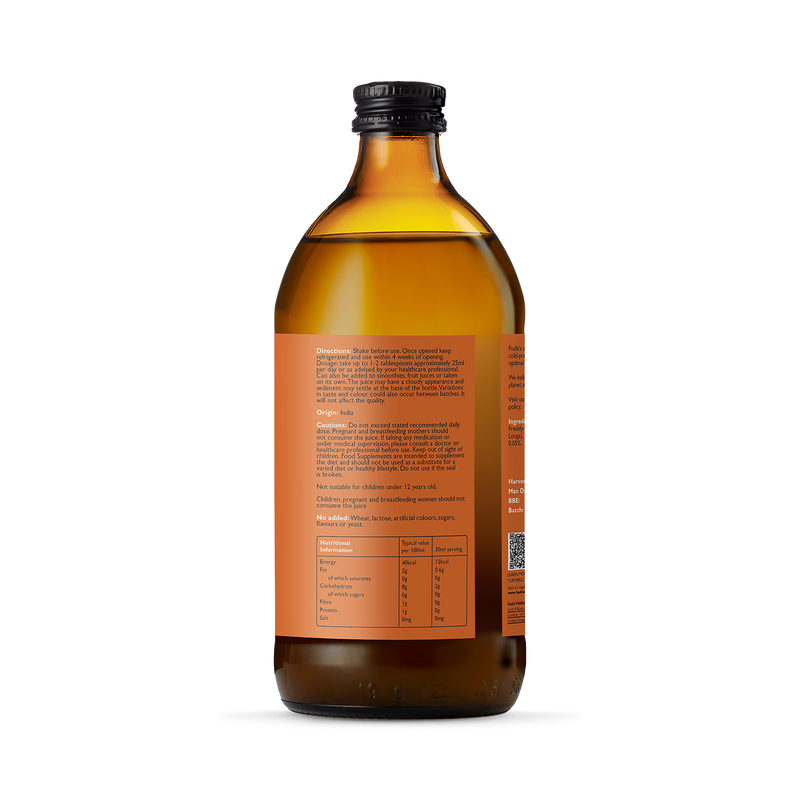 Fushi fresh-pressed turmeric juice 500ml (British brand)