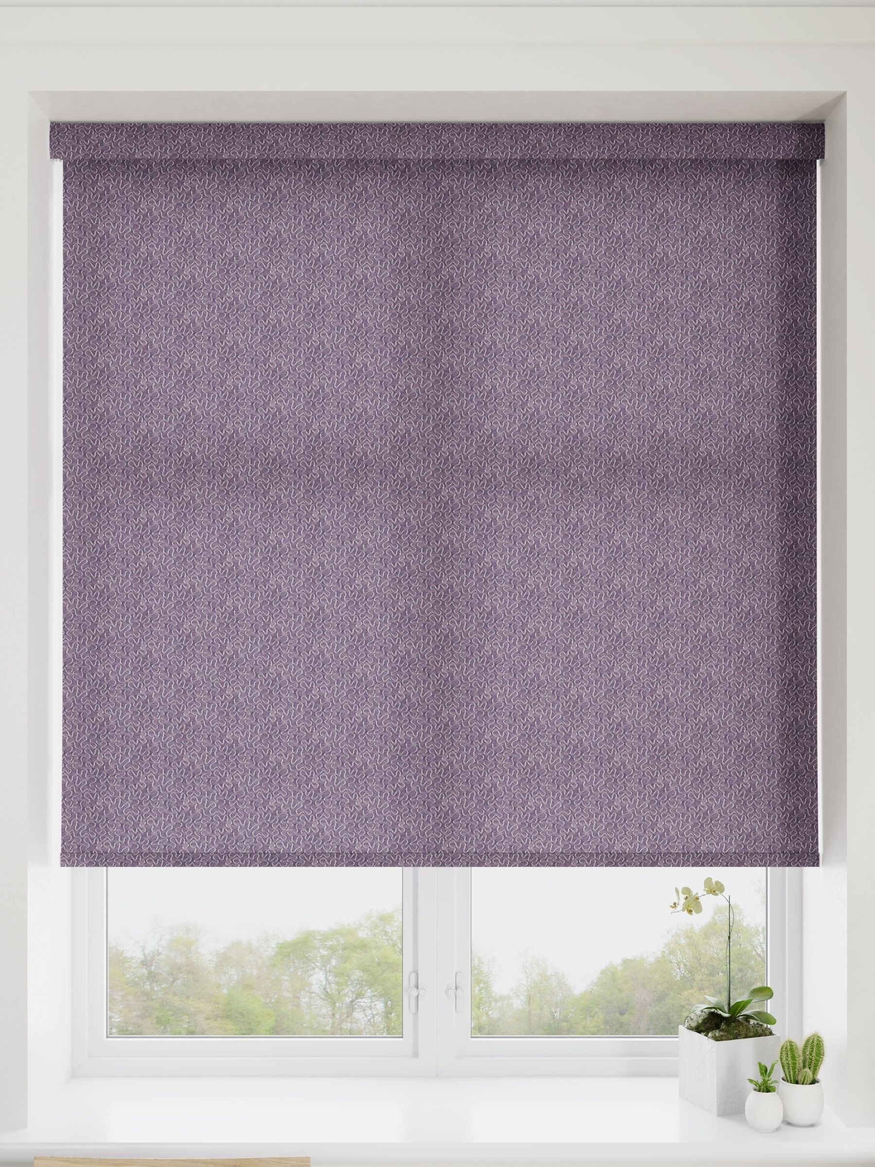 Store à rouleau Violette Africaine Violet Motif Arabesque (marque britannique)