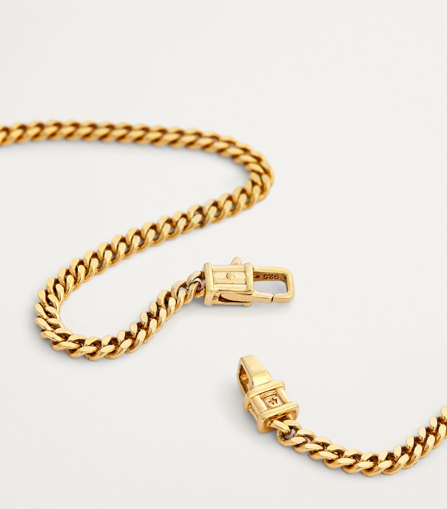 Tom Wood gold-plated curb chain necklace, imported from the UK