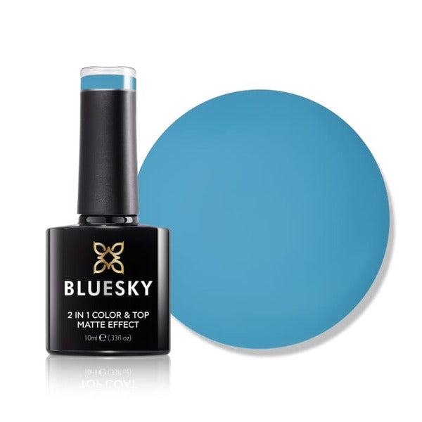 Bluesky gel polish Mandarin Blue, imported from the UK