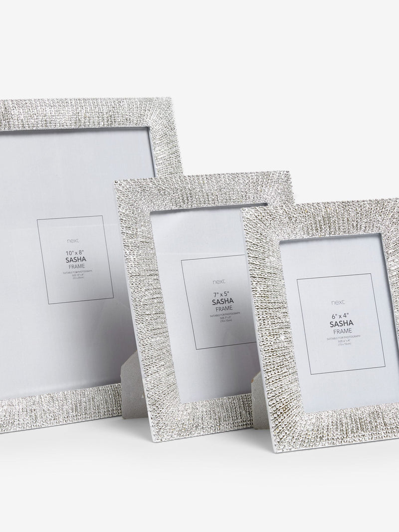 Silver diamanté photo frame (British brand)