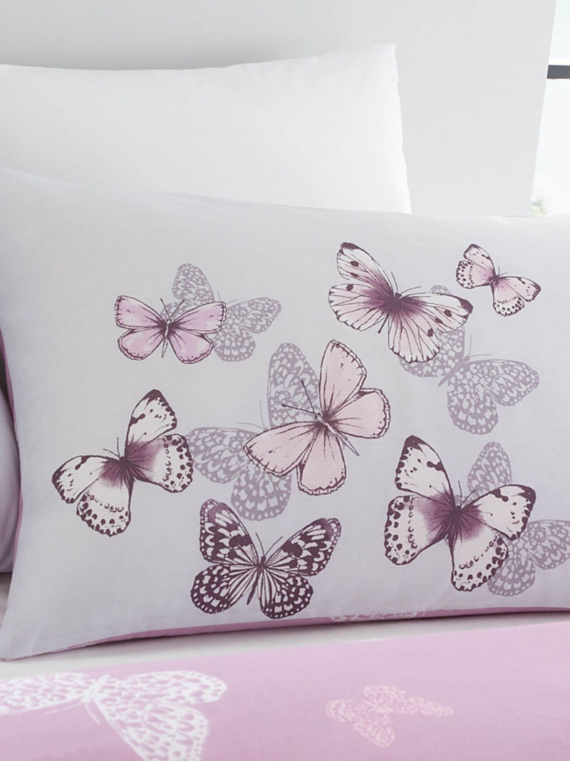Catherine Lansfield Purple Scatter Butterfly Duvet Cover and Pillowcase Set