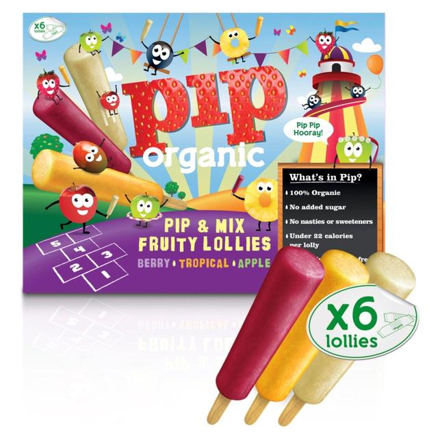 Pip Organic Pip & Mix Fruity Organic Lollies   6 x 40ml