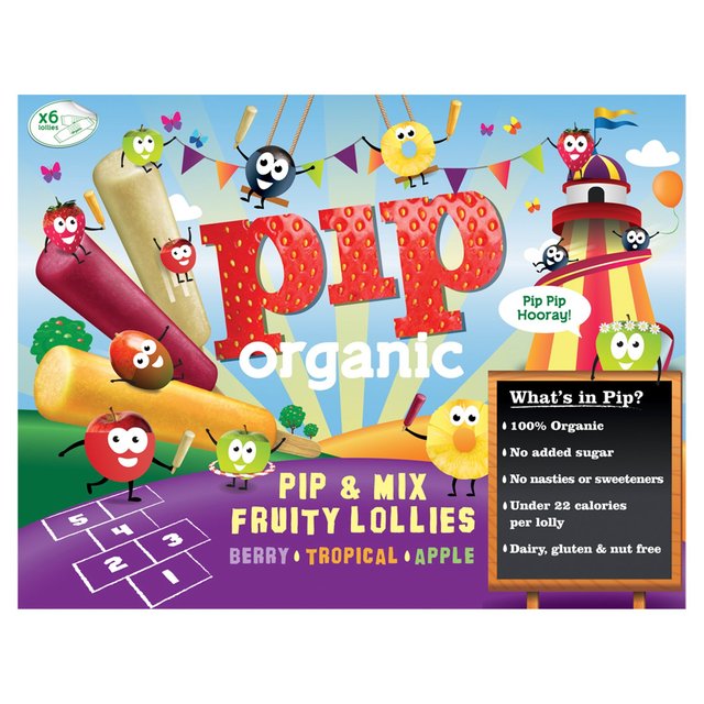 Pip Organic Pip & Mix Fruity Organic Lollies   6 x 40ml