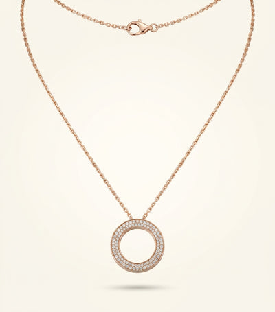 Harrods Cartier Rose Gold and Diamond LOVE Necklace 42cm- Buy online at McGrocer